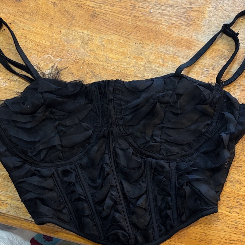 Grunge/Goth Bustier with zip back